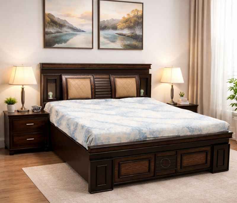 Light Cot Queen Size Box With Hydraulic Storage