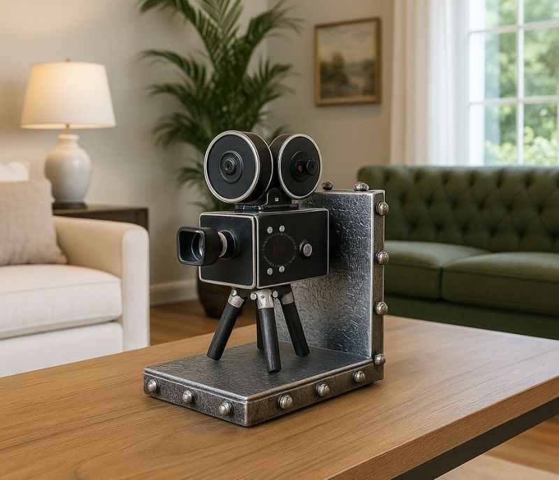 Image 1 for YH-RA-09 Camera Bookend Set Vintage Old-Style Movie Film