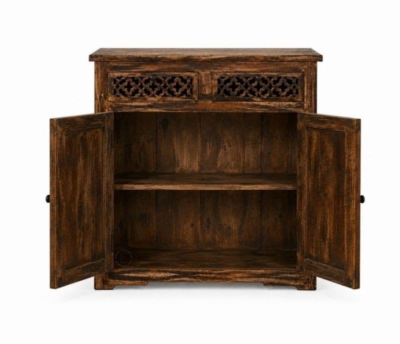 Image 3 for Zinia 2 Drawer 2 Door Cabinet Sheesham Wood (WI)