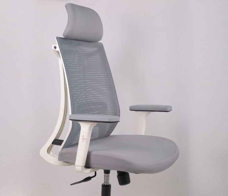 Image 5 for Twister HB White Ergonomic High-Back Mesh Office Chair Adjustable Height Revolving Study Work from Home Chair (WFH)/Computer Desk Chair Back Lumbar Support Ergonomic Chair Tilting Arm Support