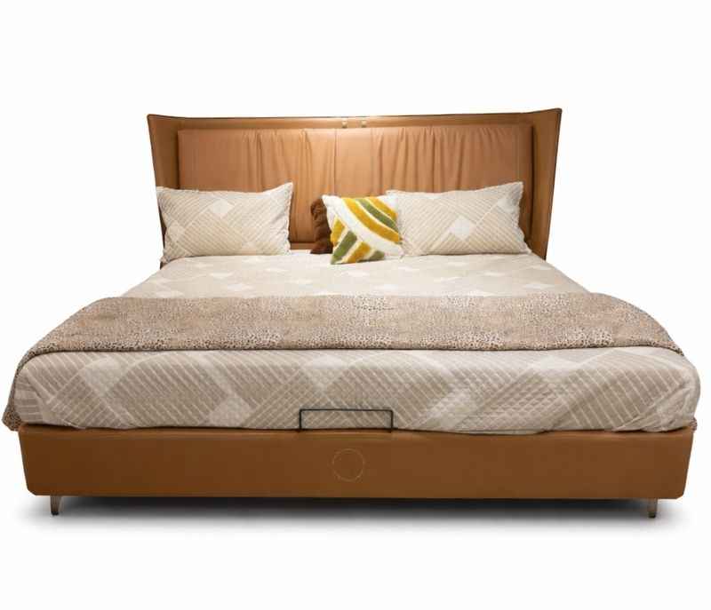 Image 4 for 1959 Queen Size Leather Bed without Storage (CP)(WF)(BS-SKN)