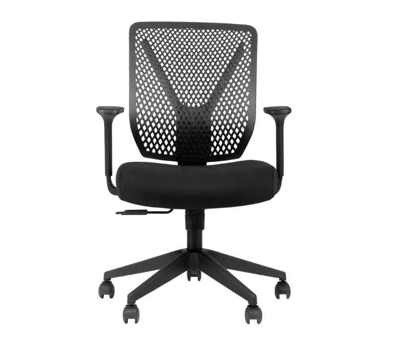 Image 4 for Leo Black Mesh Office Chair Adjustable Height Revolving Study Work from Home Chair Computer Desk Chair