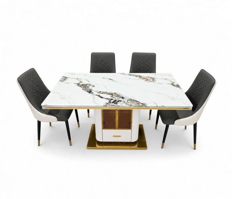 Image 3 for Imported Dining Set-C604-3995-1 Table/Y10 Chair (EC)
