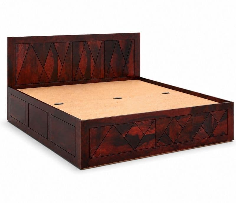 Image 3 for Haven Full Lifton Sheesham Wood Bed With Hydraulic Storage(WI)