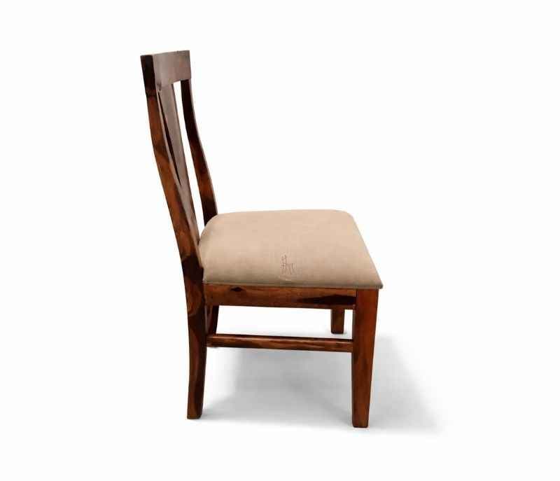 Image 6 for Zana 4 Seater Solid Sheesham Wood Dining Set with Premium Fabric Upholstery (EC)
