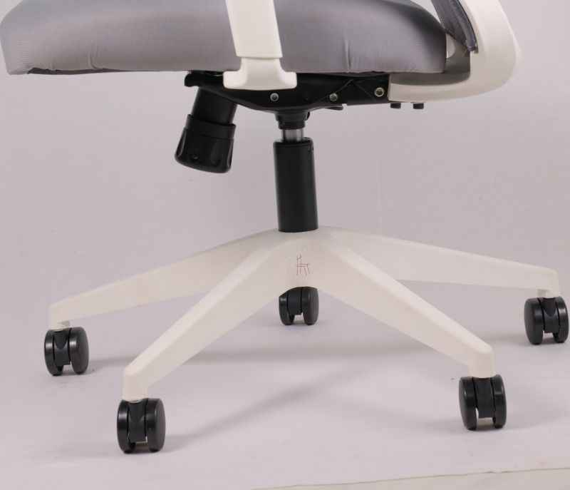 Image 10 for Hawk HB Grey White Ergonomic High-Back Mesh Office Chair Adjustable Height Revolving Study Work from Home Chair Computer Desk Chair Back Lumbar Support Ergonomic Chair Tilting Arm Support
