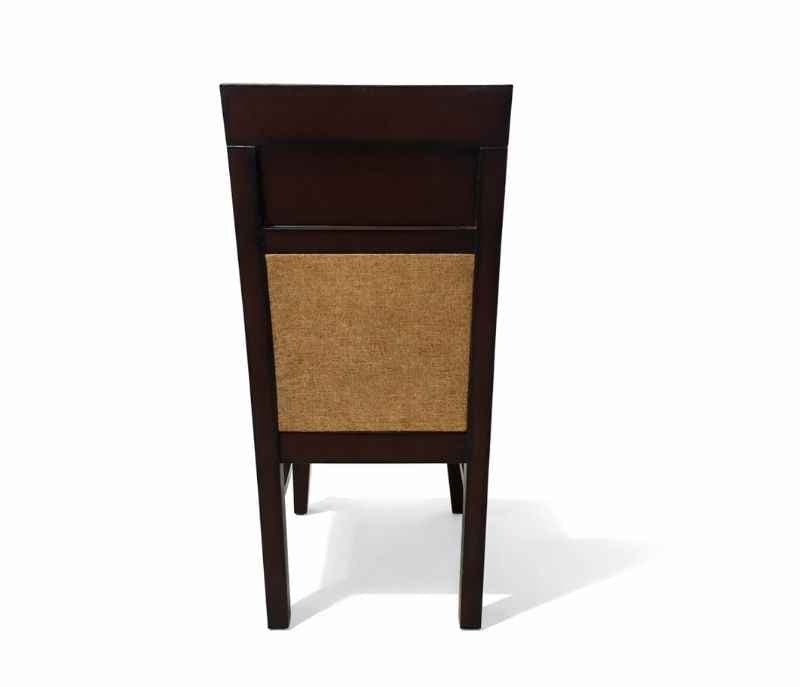 Image 6 for Chocolate Acacia Wood Dining 1 Chair with Premium Fabric Upholstery