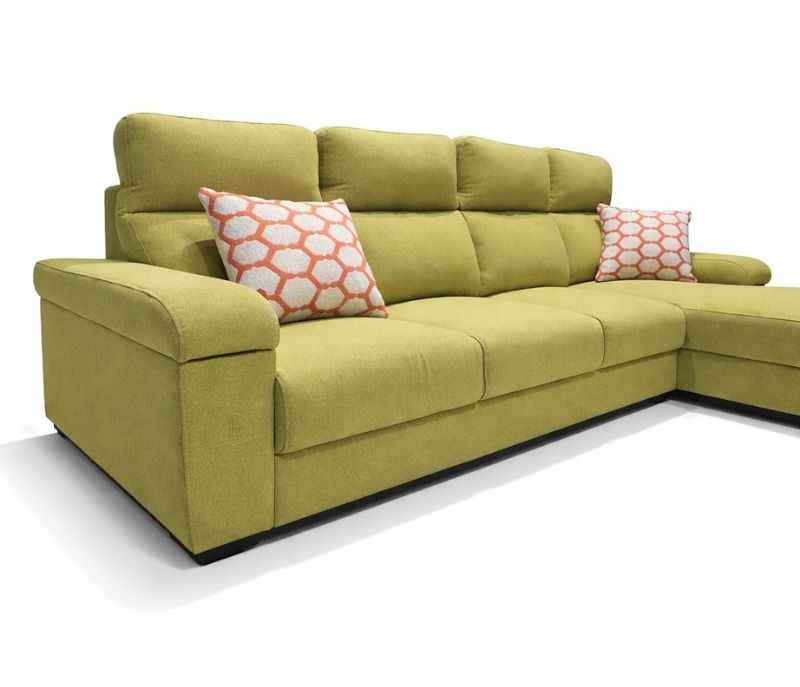 Image 7 for Greenland Modern Sofa 3+Lounger Cotton Linen (Green) (BTM)