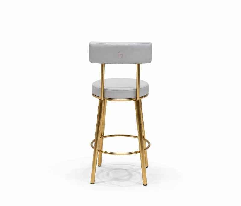Image 4 for New Round Gold Bar Stool (PM)