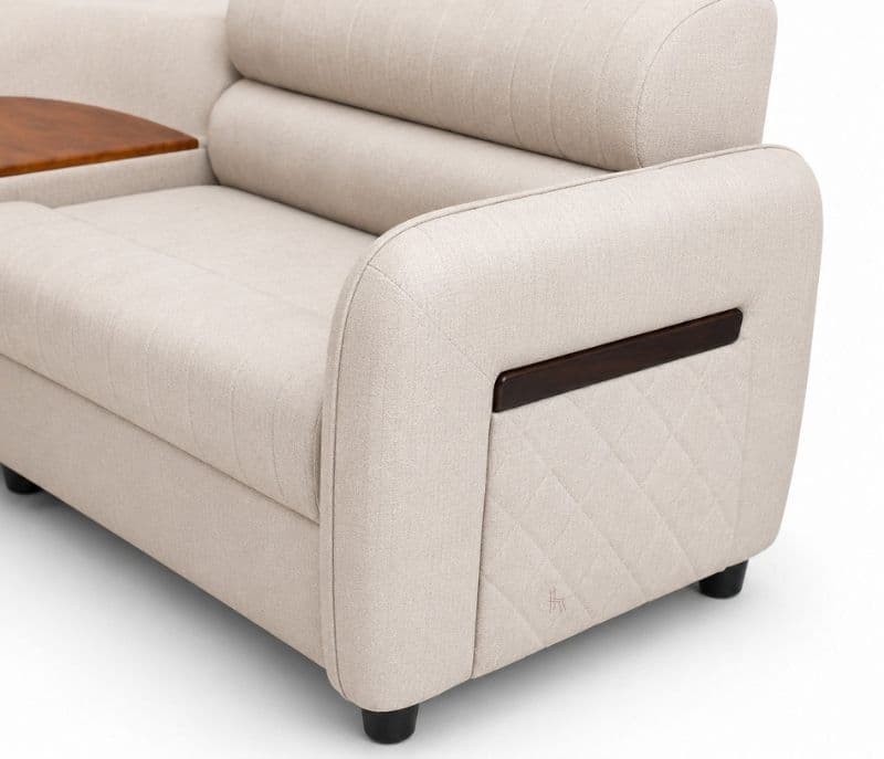 Image 5 for Norway L-Shape Sofa Solid Neem Wood (ZAM) (OWD)