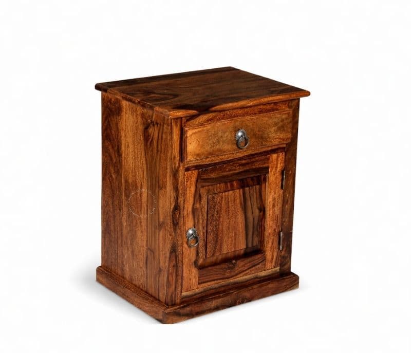 Image 4 for Pac Bed Side Table Solid Sheesham Wood Honey Finish (SCV _PKU)