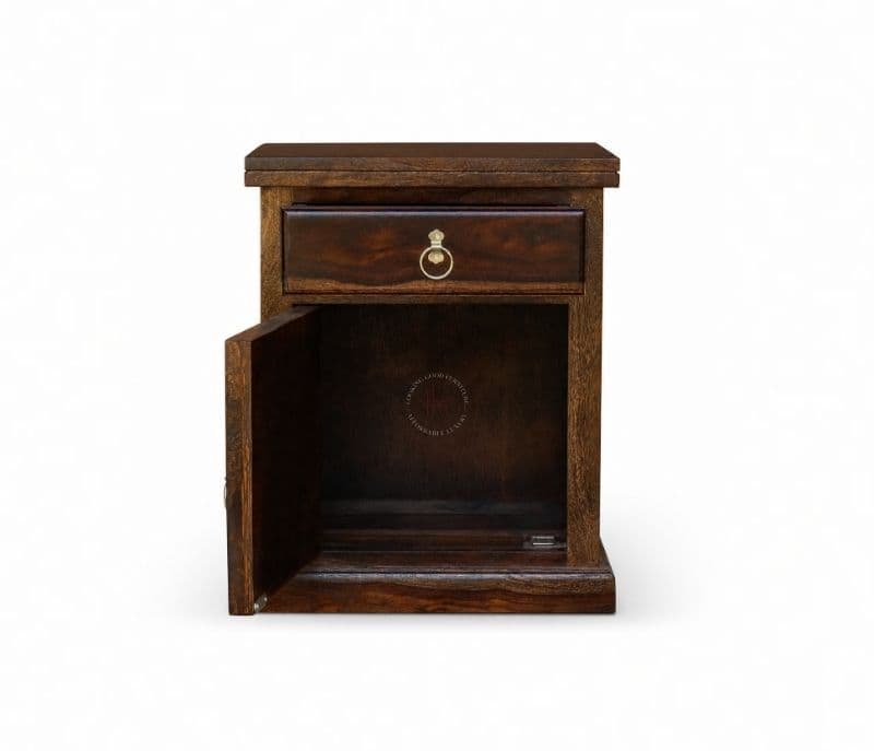 Image 3 for Tile Bed Side Table Solid Sheesham Wood Honey Finish (SCV _PKU)