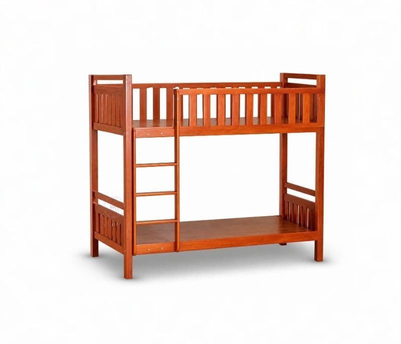 Image 7 for The Cozy-Climb Bunker Bed In Solid Mahogany Wood (WH)(BWD)(BTM)(EC)