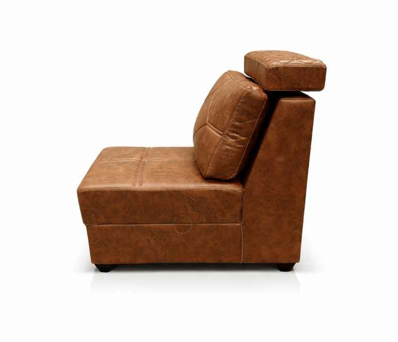 Image 19 for Bugati L-Shape Collection Sofa 2+1+C+2+CT+2 Puffy Micro Suede Fabric (Brown) (EC)