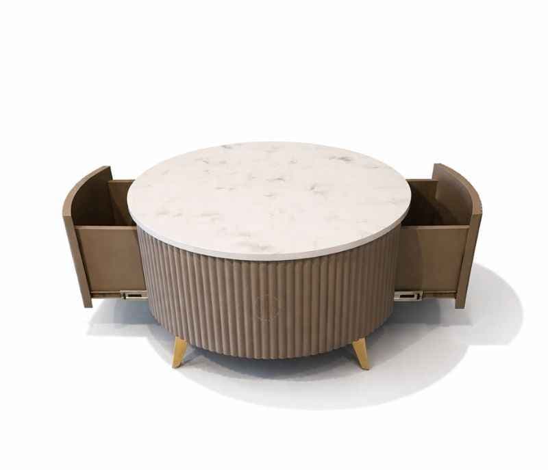 Image 7 for Round Carnival Design Marble Top CT (KORA)