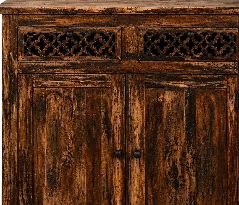 Image 4 for Zinia 2 Drawer 2 Door Cabinet Sheesham Wood (WI)