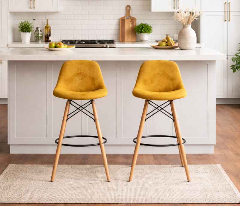 Image 1 for Trendy Bar Stool Cushion Wooden Leg (PM)