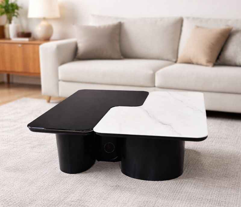 Image 1 for 1134 Centre Table Marble Top and down wood base (HYD)(SNK)