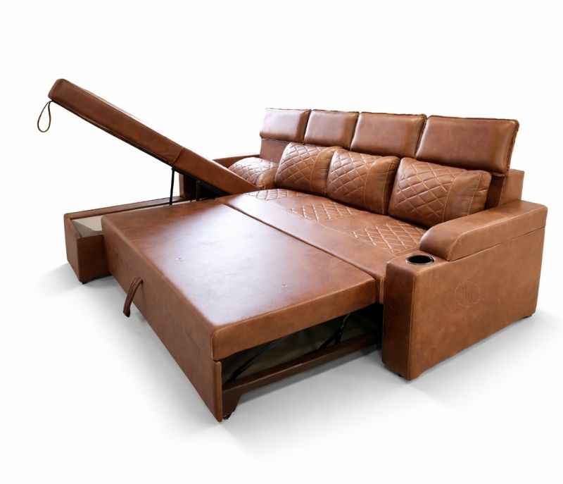 Image 6 for Dreamer 3+Lounger Sofa Cum Bed Micro Suede Fabric (KORA)(BWD)(BTM)(HYD)(SKN)(EC)
