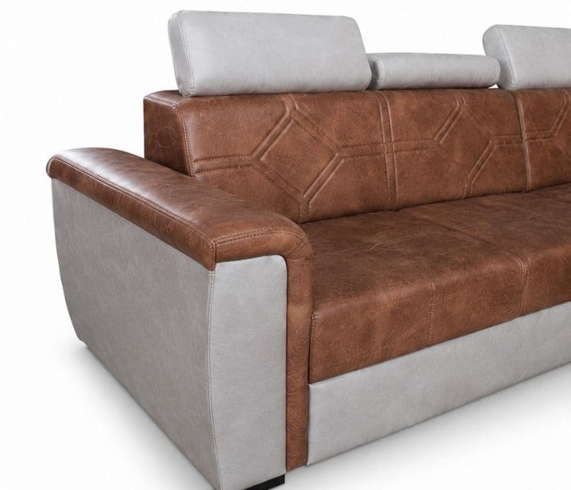 Image 4 for Diamond L-Shape Sofa Solid Neem Wood (ZAM) (OWD)