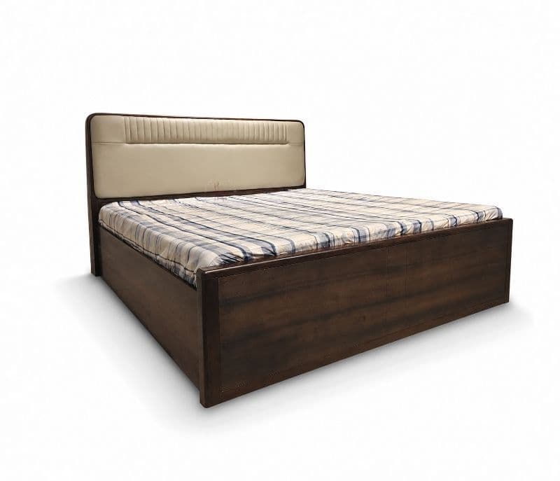 Image 8 for 2515 King Bed With Hydraulic Storage And Leatherette With Rubber Wood (BSK)