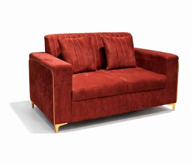 Image 7 for New Oreo Sofa 3+2+2 Puffy+Center Table With Glass Velvet Fabric (EC)(HYD)