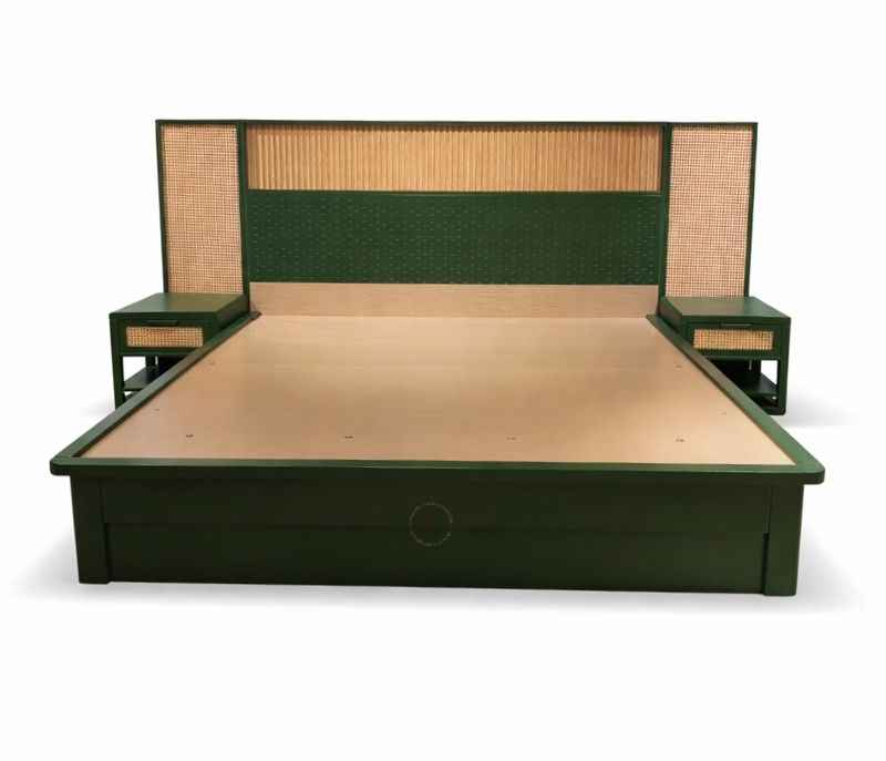 Image 5 for Green King Sized Bed with Hydraulic Bed Box (WF) (EC)