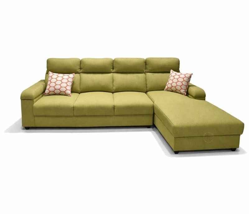 Image 3 for Greenland Modern Sofa 3+Lounger Cotton Linen (Green) (BTM)