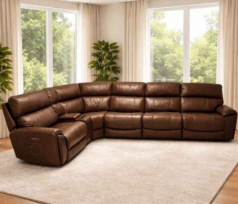 Image 1 for U70675HM Recliner Leather Corner Sofa (HYD OTD)