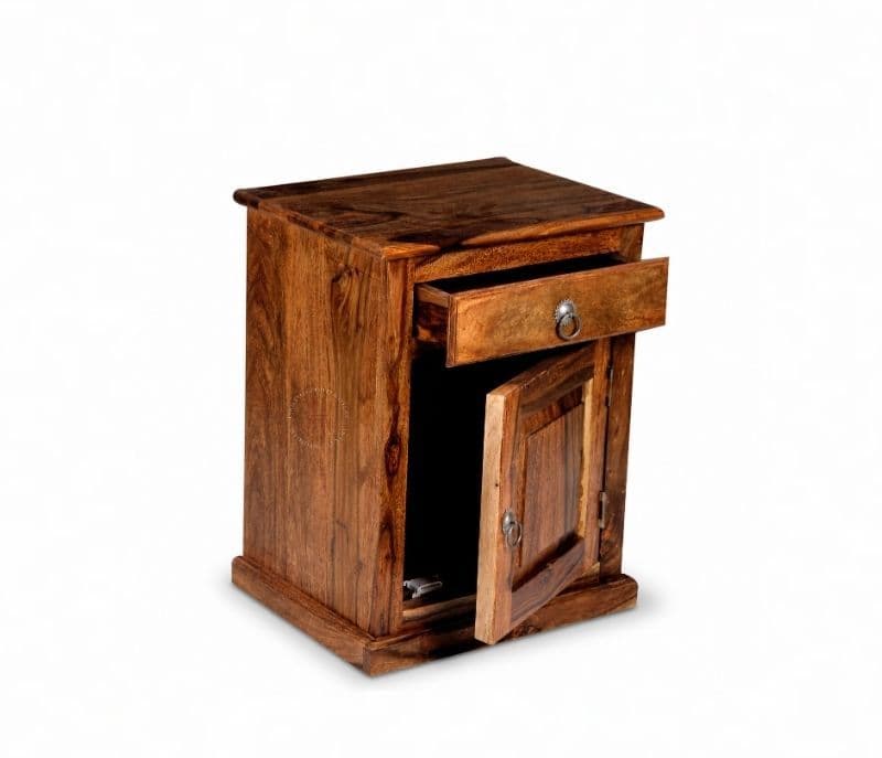 Image 6 for Pac Bed Side Table Solid Sheesham Wood Honey Finish (SCV _PKU)