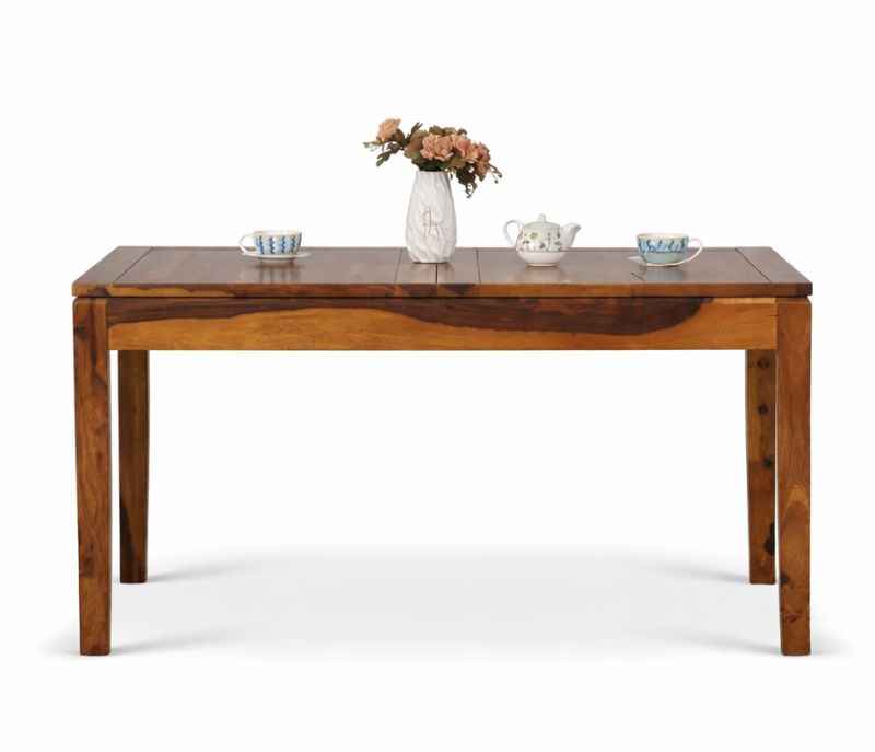 Image 2 for Arisbeth Extendable 4-6 Seater Wooden Dining Table (Honey Finish)