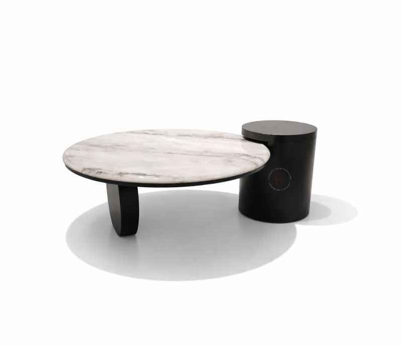 Image 4 for 1069 Centre Table Top Marble With Ash Wood Base