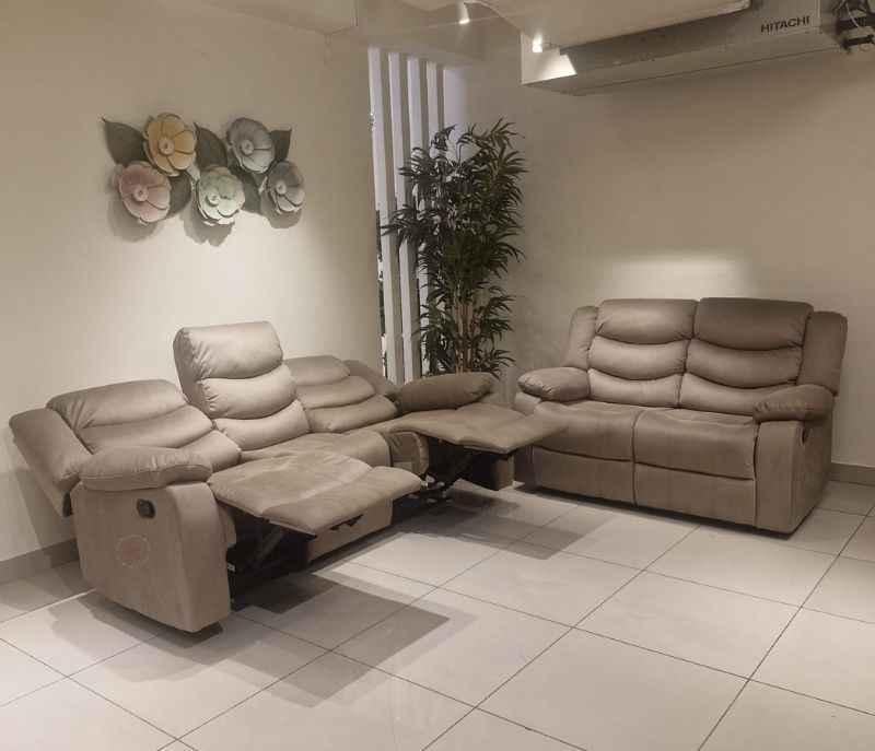 Image 4 for JHR195 - 59929 3+2 Manual Recliner Velvet Suede Fabric (SKN)