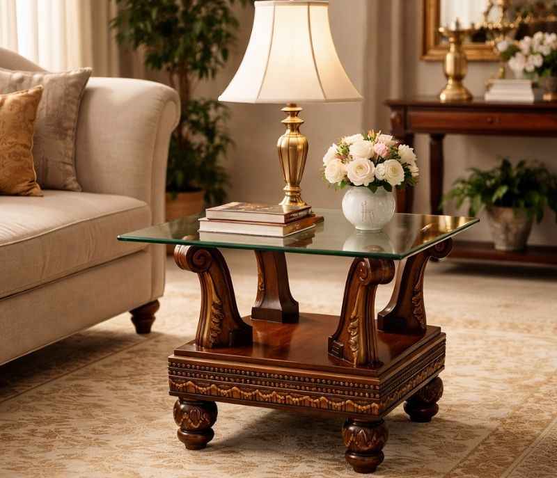 Image 3 for Classic Side Table Glass Top (HYD OTD)