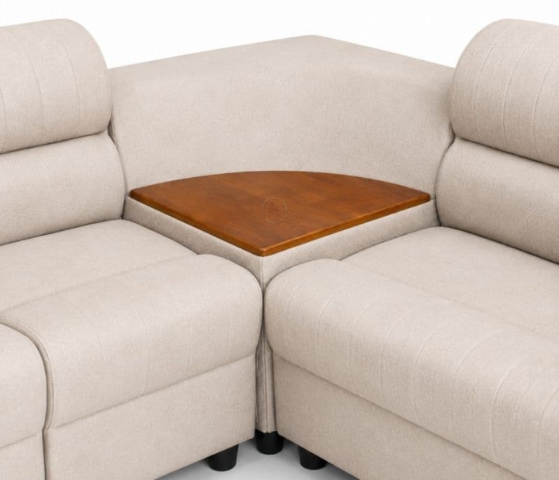 Image 4 for Norway L-Shape Sofa Solid Neem Wood (ZAM) (OWD)