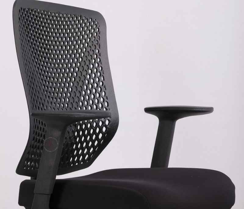 Image 5 for Leo Black Mesh Office Chair Adjustable Height Revolving Study Work from Home Chair Computer Desk Chair