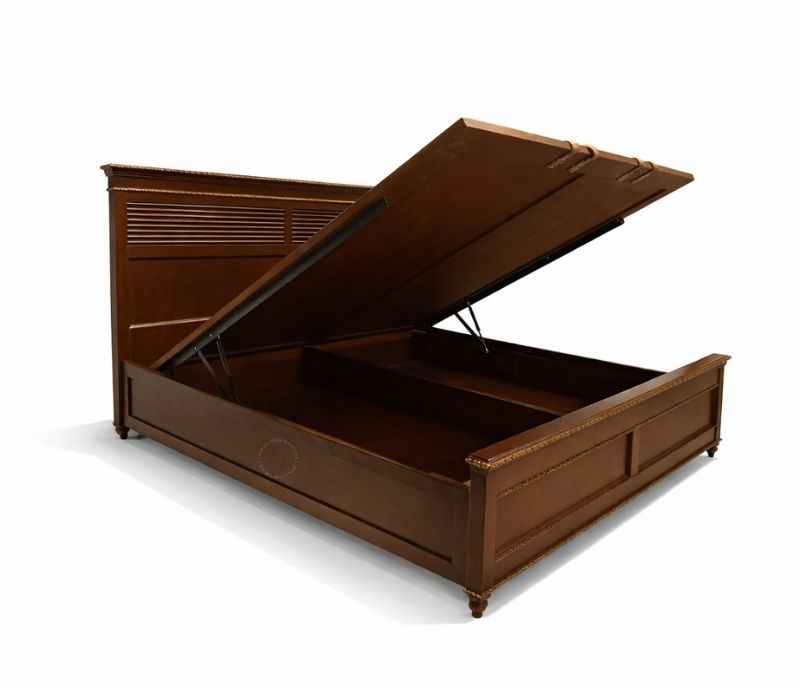 Image 11 for Chestnut King Sized Bed with Hydraulic Bed Box (WF)