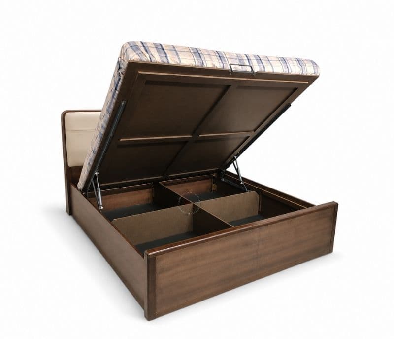 Image 6 for 2515 King Bed With Hydraulic Storage And Leatherette With Rubber Wood (BSK)