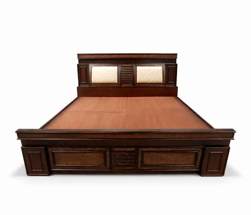 Image 4 for Bulb Wooden King Sized Bed with Storage