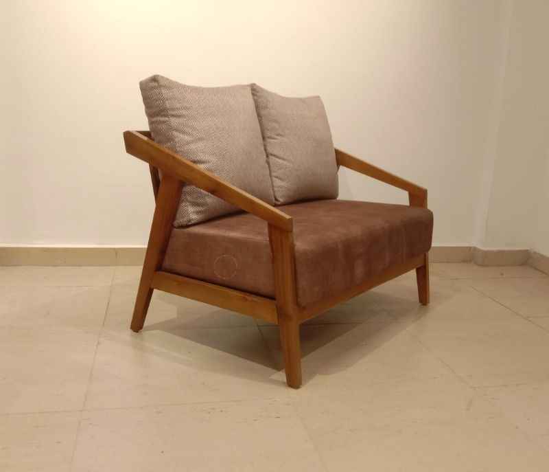 Image 8 for Ghana Teak 3+2+1 Seater Sofa Suede Fabric (SKN)