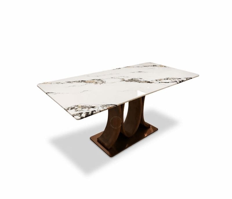 Image 9 for 2482 table+ 131 orange Chair DT+06 Chair Leather And Metal Leg (BTM)