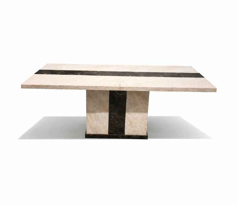 Image 7 for 372 Dinning table + 208 Chair Solid Rubber Wood Artificial Marble 1+6 Seater (CP)