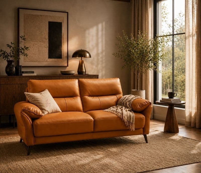 ZM 978 Sofa 2 Seater Leather Fabric (CP)