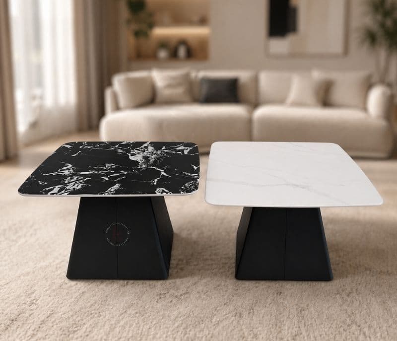 Image 3 for B672 Black Marble Top With Metal Base (WF)(CP)