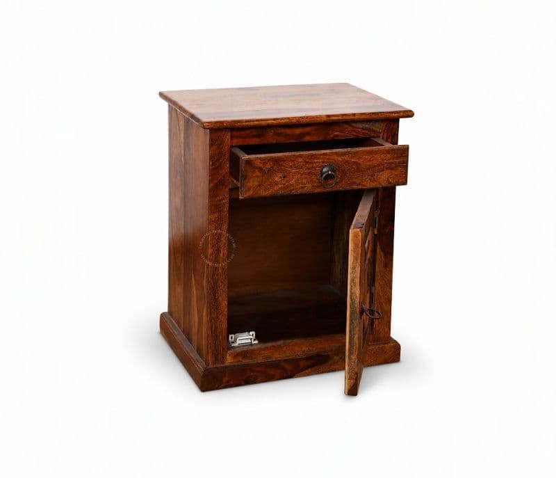 Image 4 for Nivaar Bed Side Table Solid Sheesham Wood Honey Finish (SCV _PKU)