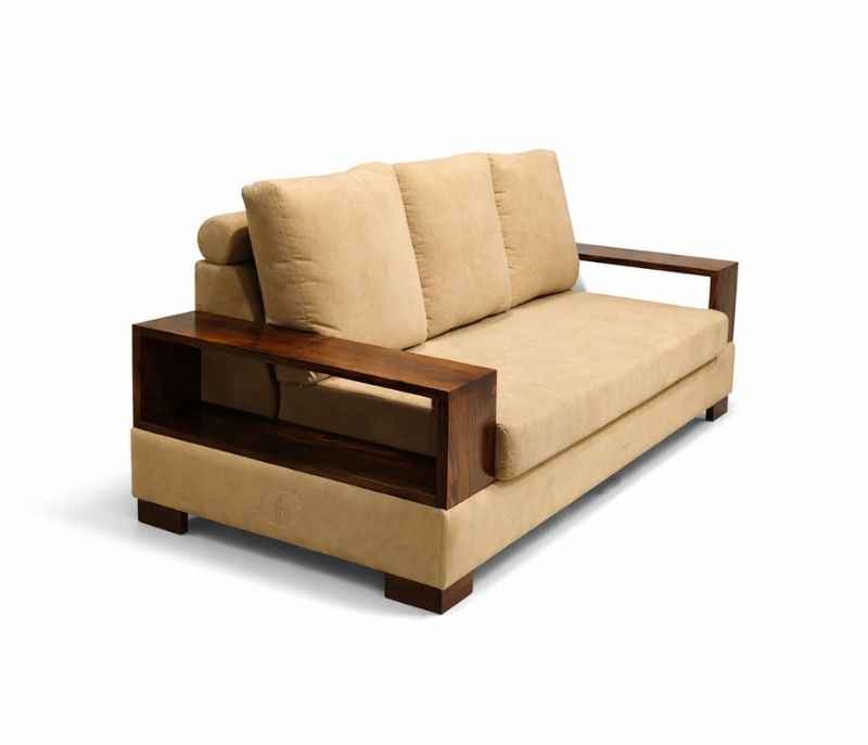 Image 5 for Box 3+2 Living Sofa Set with Divider Suede Velvet Fabric (BSK)(HYD)(WF)