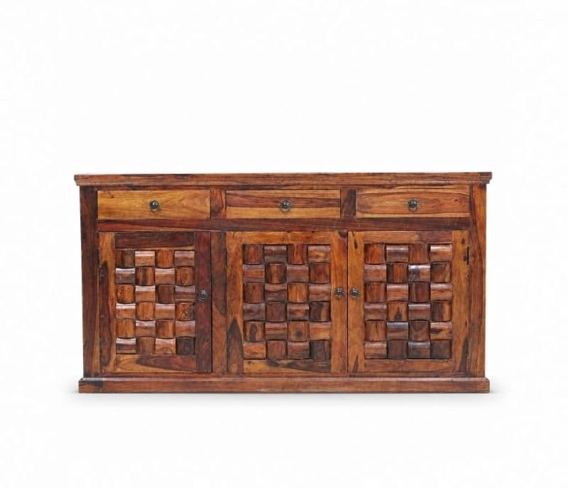 Image 2 for 3 Door Nivaar Side Board Solid Sheesham Wood (SCV_PKU)(BTM)