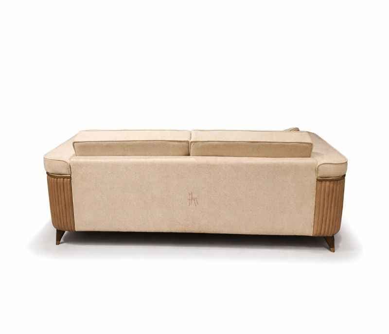 Image 5 for Charlie Sofa 3+2+2+Divider Miranda Wood With Suede Fabric Upholster (HYD)