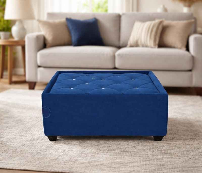 Image 1 for Center Table With Fabric Top And Wooden Base (WH OTD)