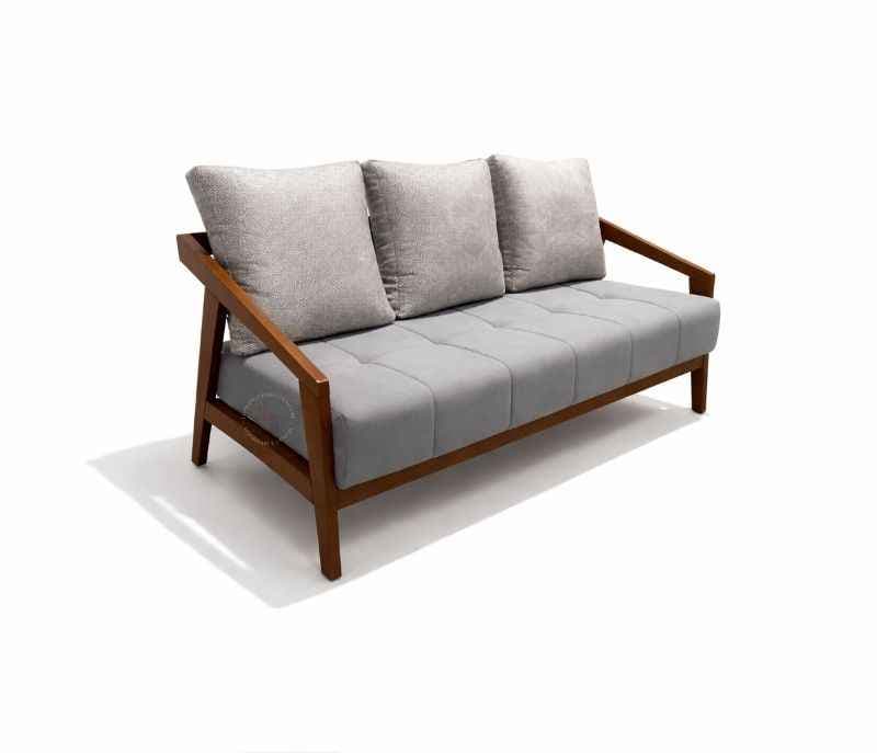 Image 5 for Ghana Teak 3+2+1 Seater Sofa Suede Fabric (EC)(HYD)(BWD)(KORA)(BTM)